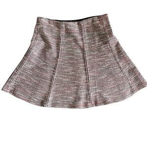 LOFT Pink Tweed Skater Skirt